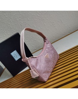Prada Re-edition 2000 Crystal Hobo Bag