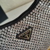 Prada Re-edition 2000 Crystal Hobo Bag black