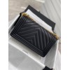 C-C Boy Caviar 25cm Chevron V Gold&Silver Hardware