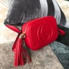 Gucci Leather Soho Camera Bag Red