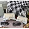 Balenciaga Hourglass  Bag in Shiny Silver
