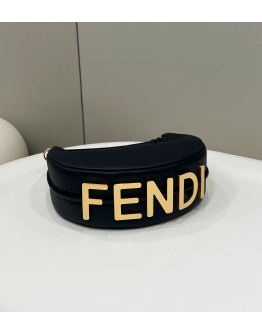 Fendigraphy Small Black White gold and Silver 