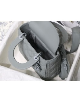 Lady Dior Ultra-matte Grey 20cm