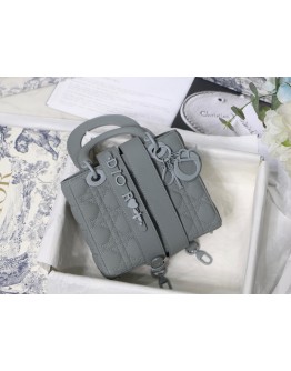 Lady Dior Ultra-matte Grey 20cm