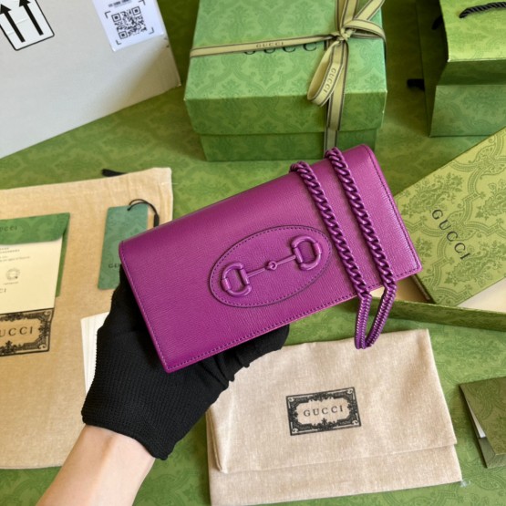 Gucci 1955 Horsebit Wallet With Chain 