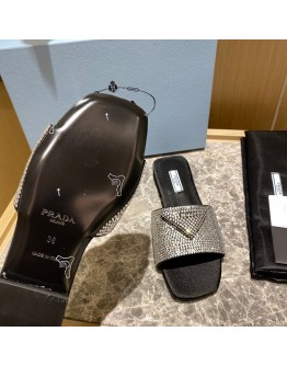 Prada rhinestones Slippers 