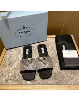Prada rhinestones Slippers 