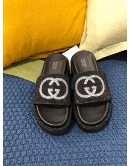 Gucci platform slides Black&White