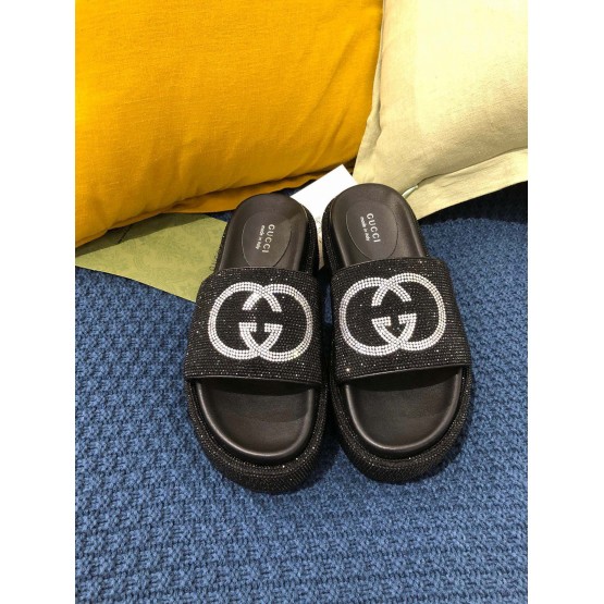 Gucci platform slides Black&White