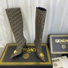 Co-branded Fendace Jacquard boots 