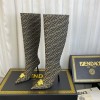 Co-branded Fendace Jacquard boots 
