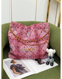 22K Tweed Shopping Tote Bag