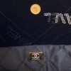 22K Tweed Shopping Tote Bag Black