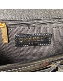 Large Backpack Patent Calfskin