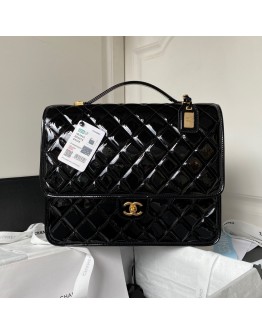 Large Backpack Patent Calfskin