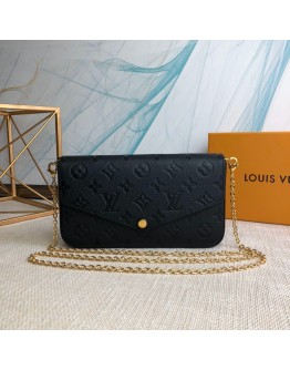 Pochette Felicie Empreinte Leather Bag