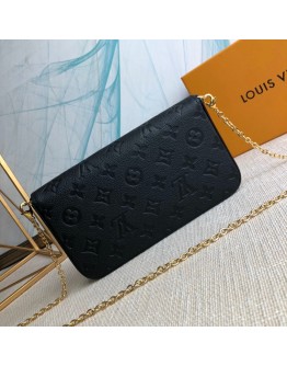 Pochette Felicie Empreinte Leather Bag