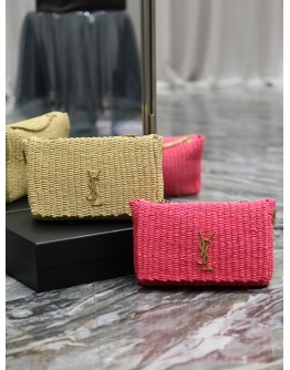 YSL Kate raffia chain bag