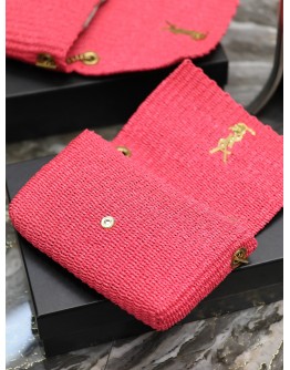 YSL Kate raffia chain bag