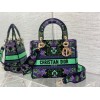 Lady Dior D-lite Purple Bag