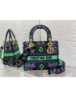 Lady Dior D-lite Purple Bag