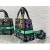 Lady Dior D-lite Purple Bag
