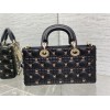 Lady Dior black butterfly bag 
