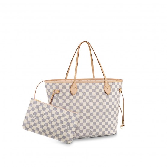 Louis Vuitton Damier Azur Neverfull MM N41361 Beige