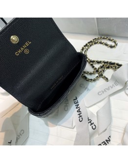 C-C Flap Coin Purse With Chain AP2119