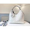 Louis Vuitton Carmel Hobo Monogram Mahina M57572 White