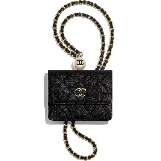 C-C Flap Coin Purse With Chain AP2119