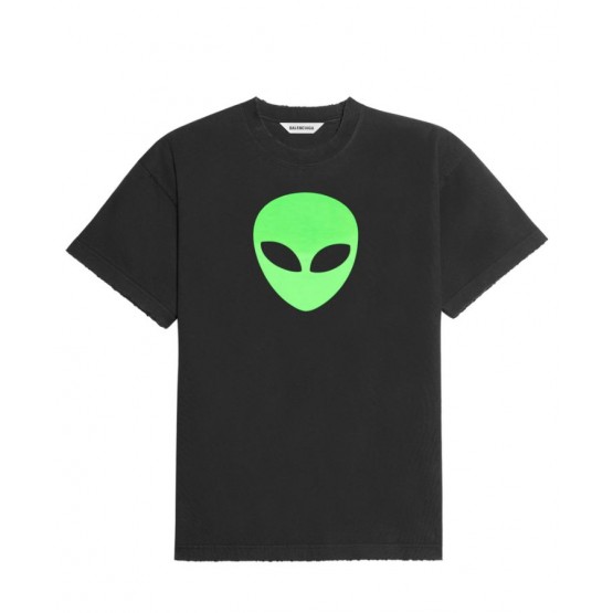 Balenciaga Women's Printed T-shirt Black