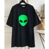 Balenciaga Women's Printed T-shirt Black