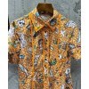 Burberry Women's Printed Dress Yellow