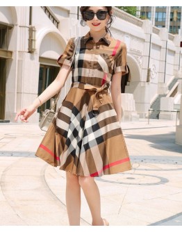 Burberry Women's Checked Umbrella Dress