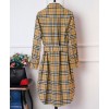 Burberry Women's Vintage Check Cotton Tie-waist Shirt Dress Yellow