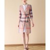 Burberry Women's Checked Short Lace-up Trench Coat