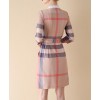 Burberry Women's Checked Short Lace-up Trench Coat