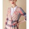 Burberry Women's Checked Short Lace-up Trench Coat