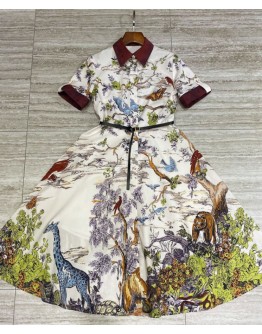 Dior Women's Printed Dress White