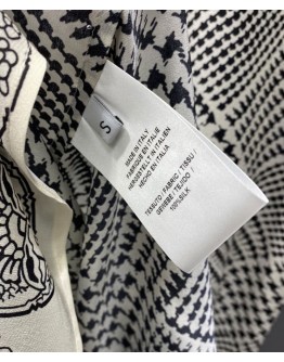 Dior Women's Silk Print Dress Gray