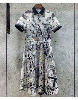 Dior Women's Printed Dress Black