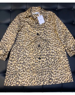 Dior Women's  Leopard Print Coat Coffee