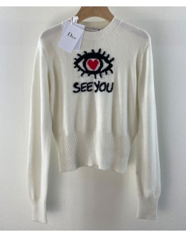 Dior Women's  Cashmere Sweater White