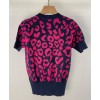 Dior Women's Leopard Print Knitted T-shirt