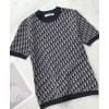 Dior Women's  Jacquard Knitted T-shirt Black