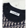 Dior Women's  Jacquard Knitted T-shirt Black