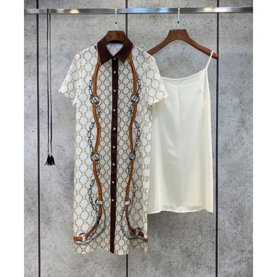 Celine Women's Silk Dress Coffee