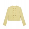 Celine Women's Double-breasted Woolen Coat Yellow