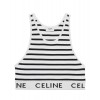 Celine Women's Striped Knitted Vest Black